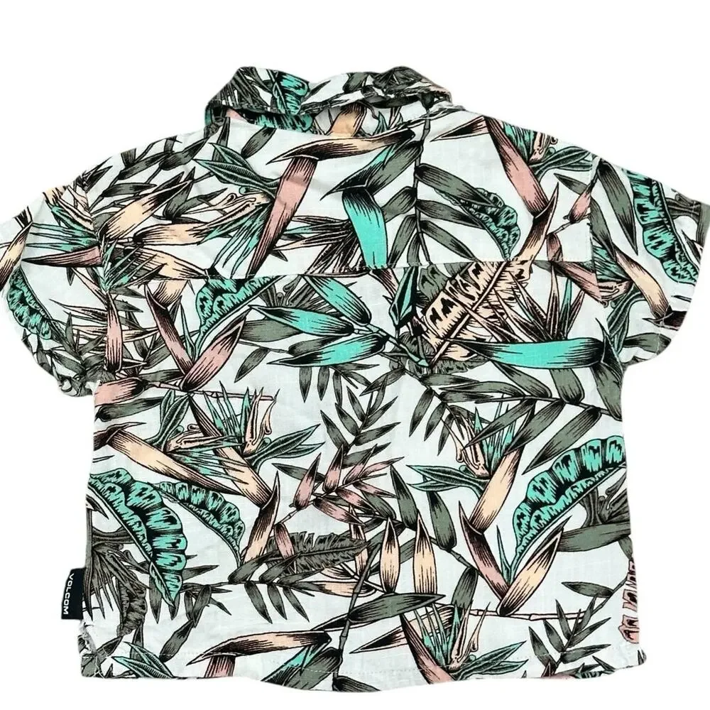 Volcom Boys' Mint Tropical Button-Up Shirt